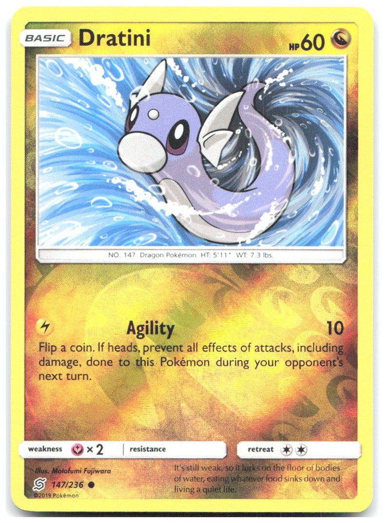 Dratini 147 Reverse Holo Common SM Unified Minds 147/236 NM Motofumi Fujiwara