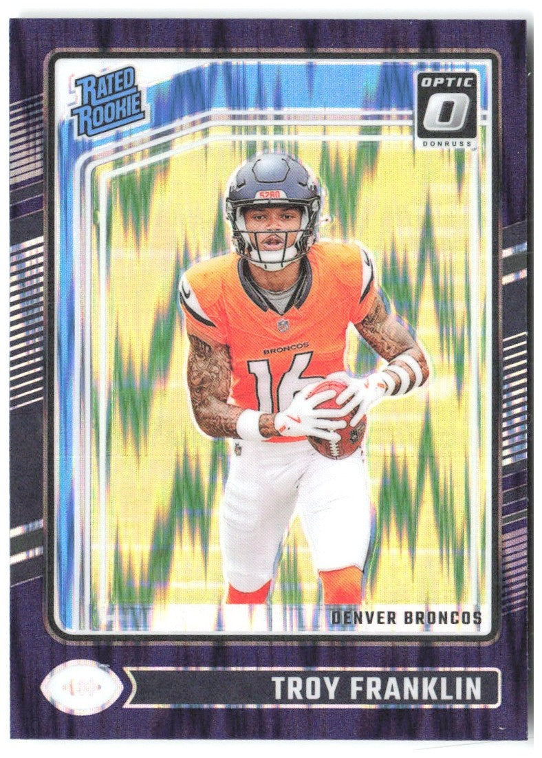 Troy Franklin Donruss Optic - Purple Shock 294 2024 Denver Broncos