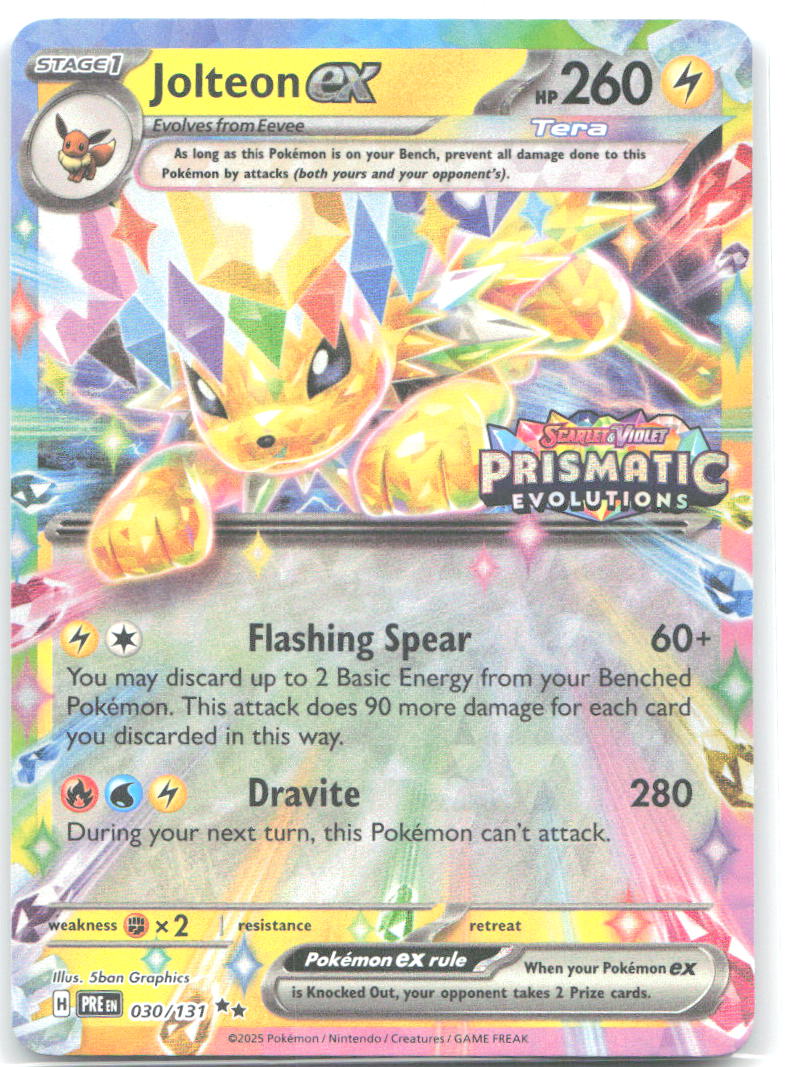 Jolteon ex Prismatic Evolutions Stamp Holo Promo 030/131 NM 5ban Graphics