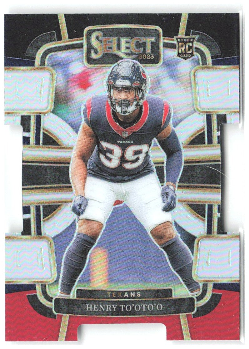 Henry To'oTo'o Select - Black and Red Prizms Die Cuts 39 2023 Houston Texans