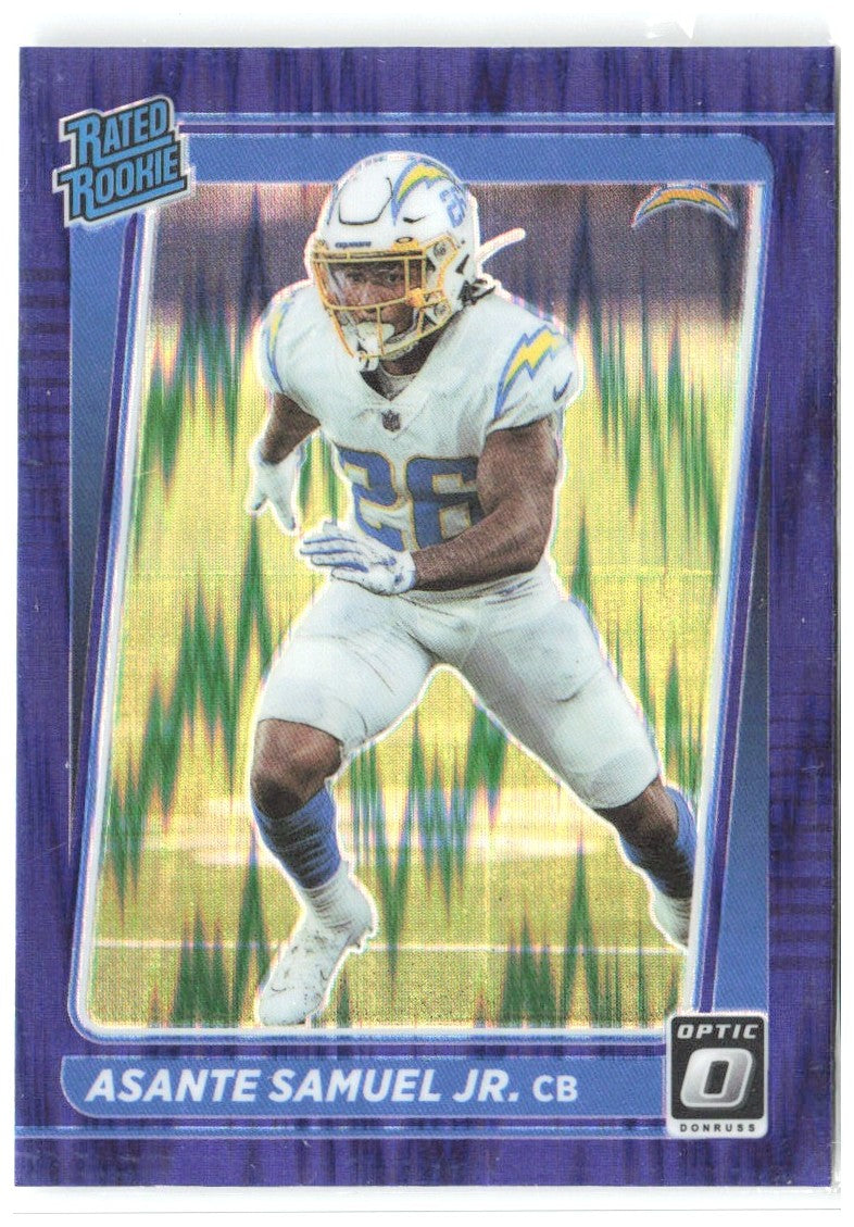 Asante Samuel Jr. Donruss Optic - Purple Shock 272 2021 Los Angeles Chargers