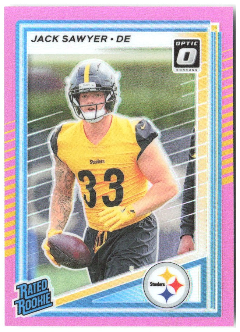 Jack Sawyer Donruss - Optic Rated Rookies Pink 390 2025 Pittsburgh Steelers
