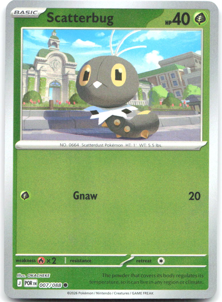 Scatterbug Reverse Holo Common ME03 Perfect Order 007/088 NM OKACHEKE