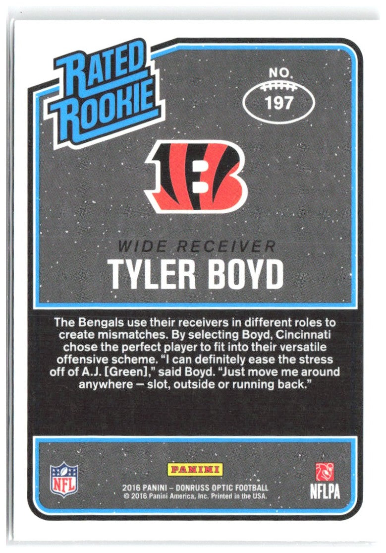 Tyler Boyd Donruss Optic - Purple 197 2016 Cincinnati Bengals