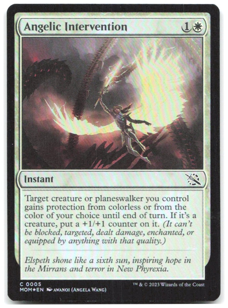 Angelic Intervention Foil C March of the Machine 5 NM Awanqi Angela Wang
