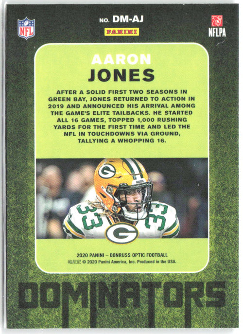 Aaron Jones Donruss Optic - Dominators DM-AJ 2020 Green Bay Packers