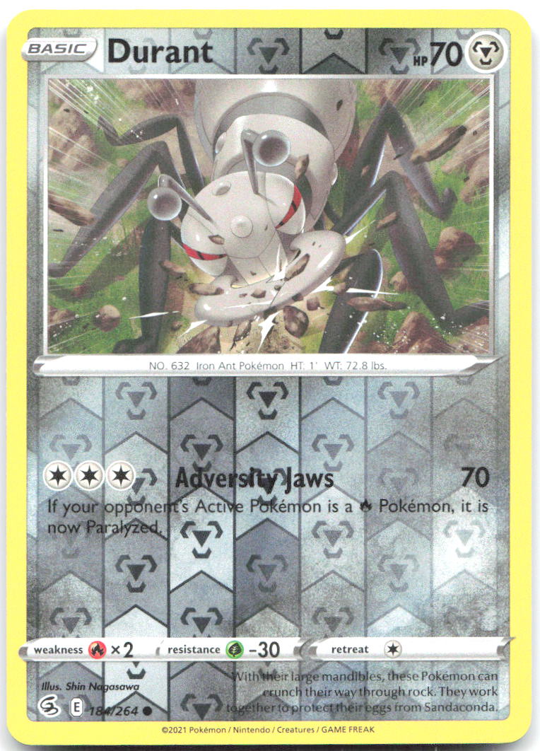 Durant Reverse Holo Common SWSH08 Fusion Strike 184/264 NM Shin Nagasawa