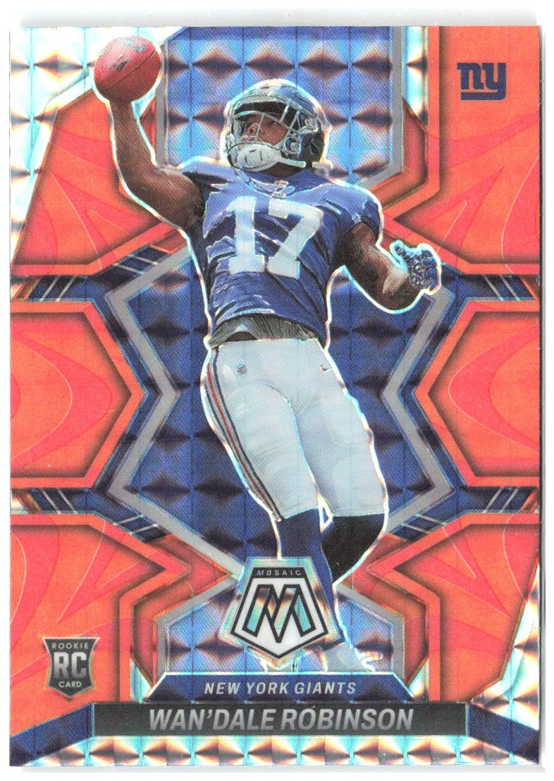 Wan'Dale Robinson Panini Mosaic Mosaic Reactive Orange 330 2022 New York Giants