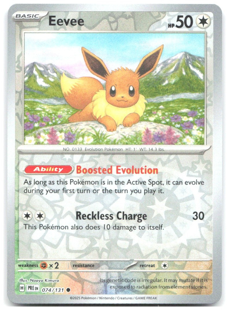 Eevee Reverse Holo Common SV Prismatic Evolutions 074/131 NM Naoyo Kimura