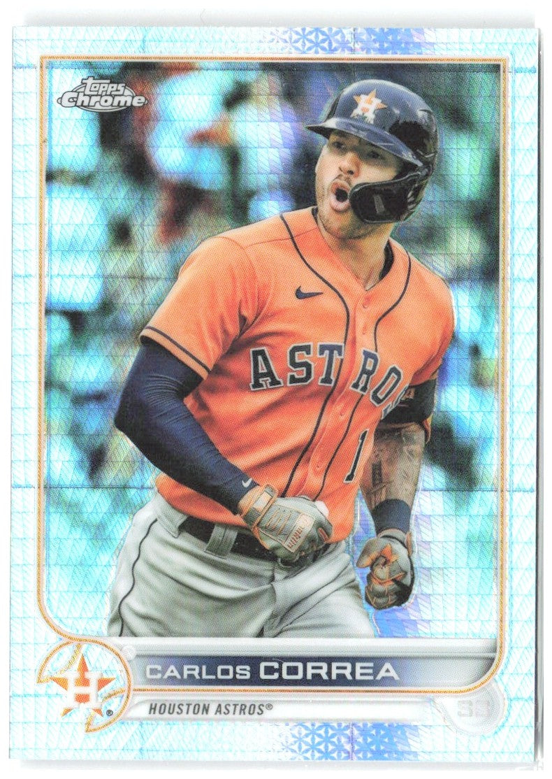 Carlos Correa Topps Chrome - Prism Refractor 213 2022 Houston Astros