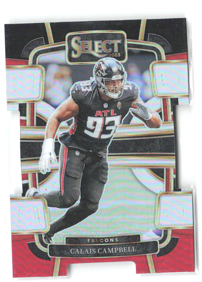 Calais Campbell Select - Black and Red Prizms Die Cuts 5 2023 Atlanta Falcons