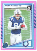 Tyler Warren Donruss - Optic Rated Rookies Pink 337 2025 Indianapolis Colts
