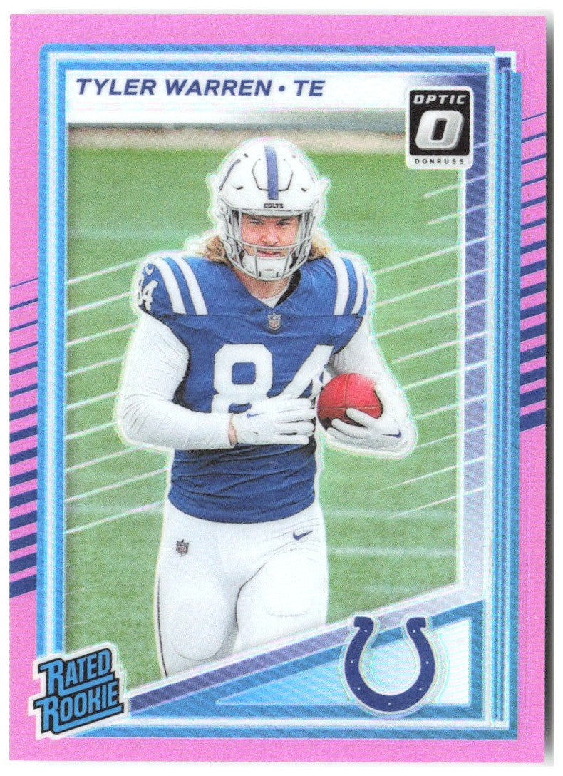 Tyler Warren Donruss - Optic Rated Rookies Pink 337 2025 Indianapolis Colts
