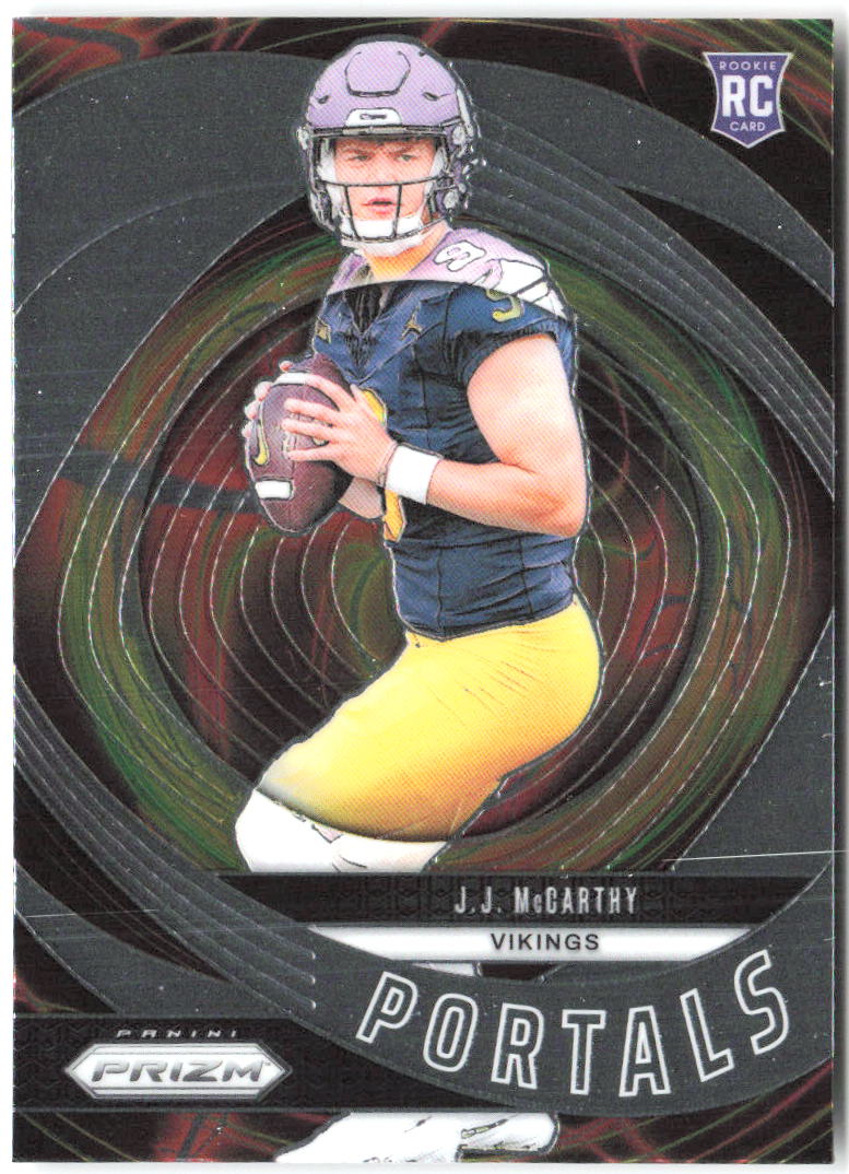 J.J. McCarthy Panini Prizm Portals 7 2024 Michigan Wolverines Minnesota Vikings