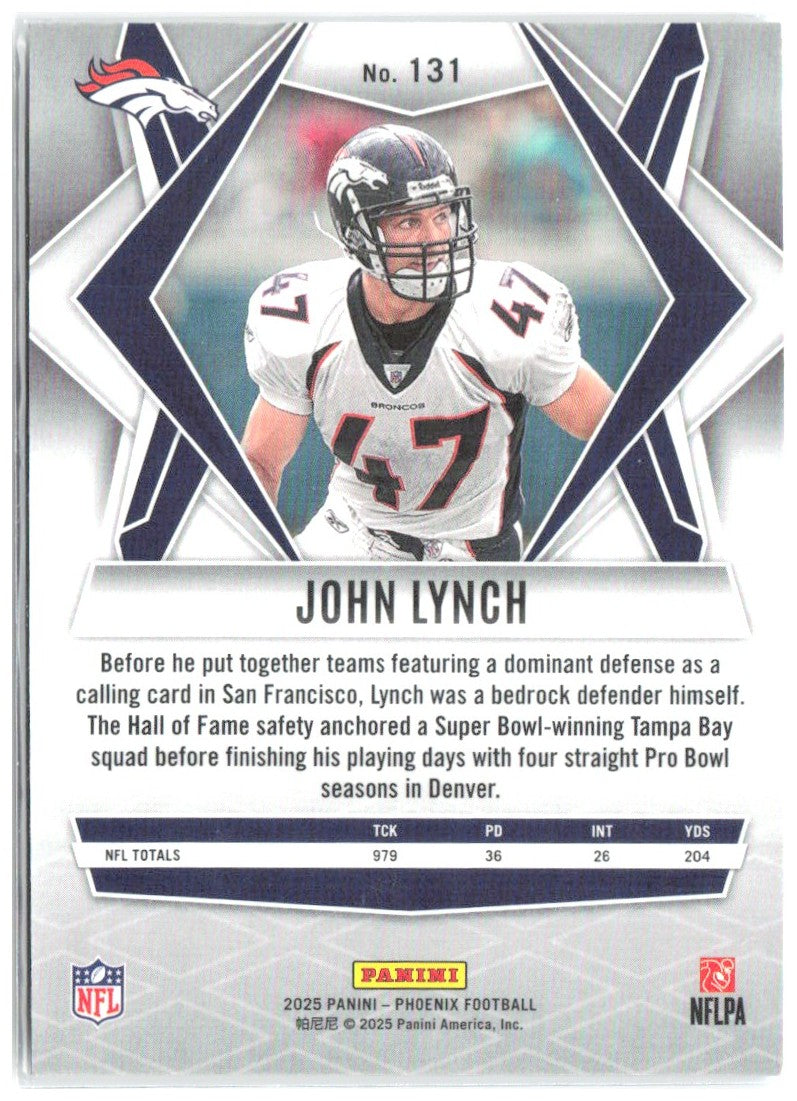 John Lynch Panini Phoenix - Silver Pyramids Prizm 131 2025 Denver Broncos
