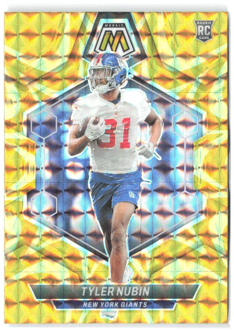 Tyler Nubin Panini Mosaic - Mosaic Reactive Yellow 346 2024 New York Giants