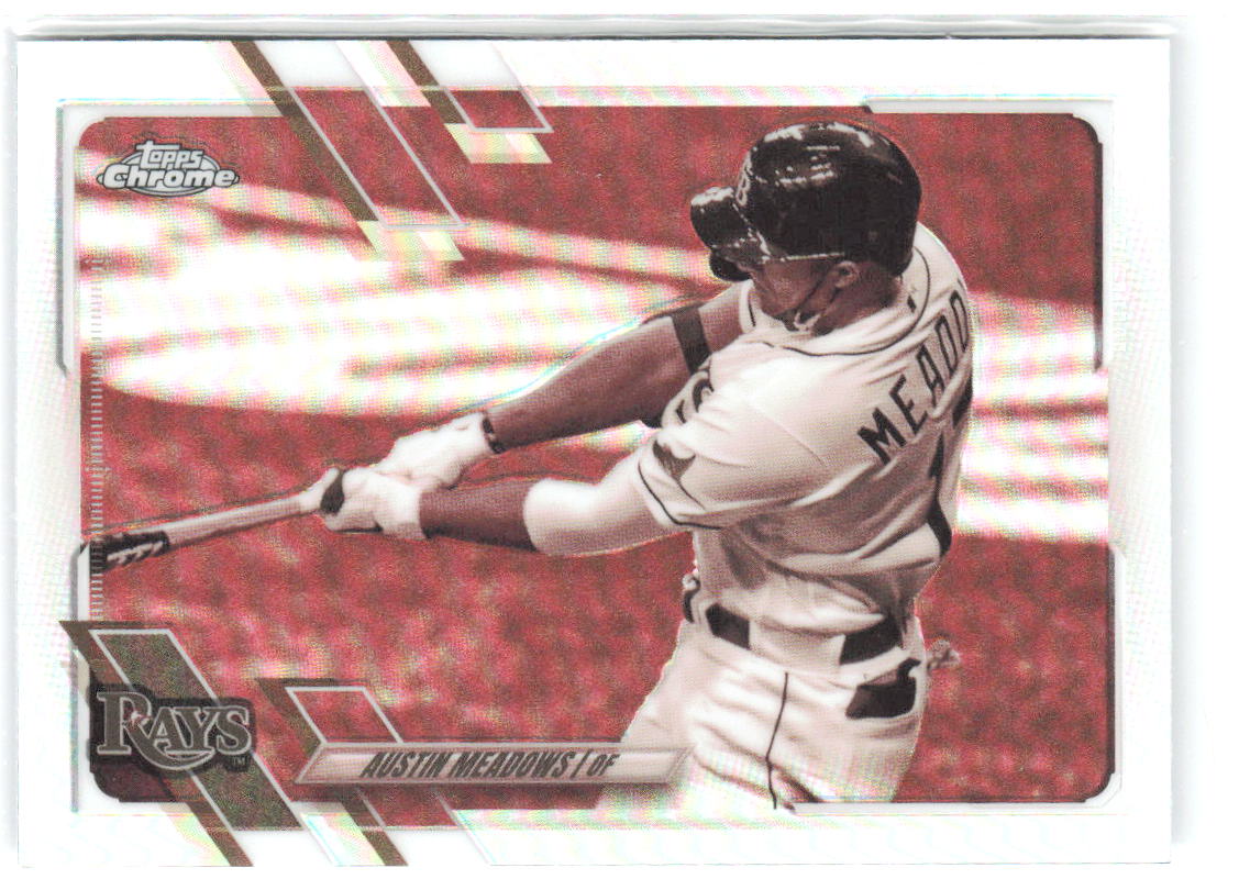 Austin Meadows Topps Chrome - Sepia Refractor 45 2021 Tampa Bay Rays