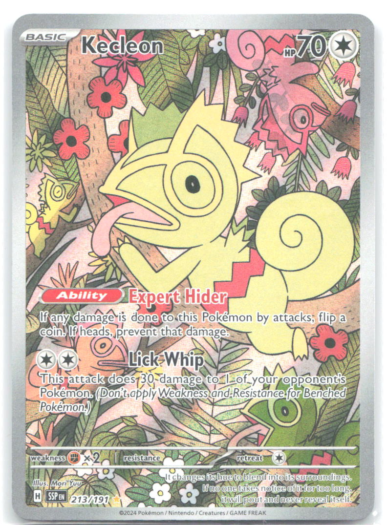 Kecleon Holo Illustration Rare SV08 Surging Sparks 213/191 NM Mori Yuu