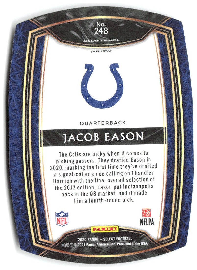 Jacob Eason Panini Select - Red Prizm Die Cut 248 2020 Indianapolis Colts