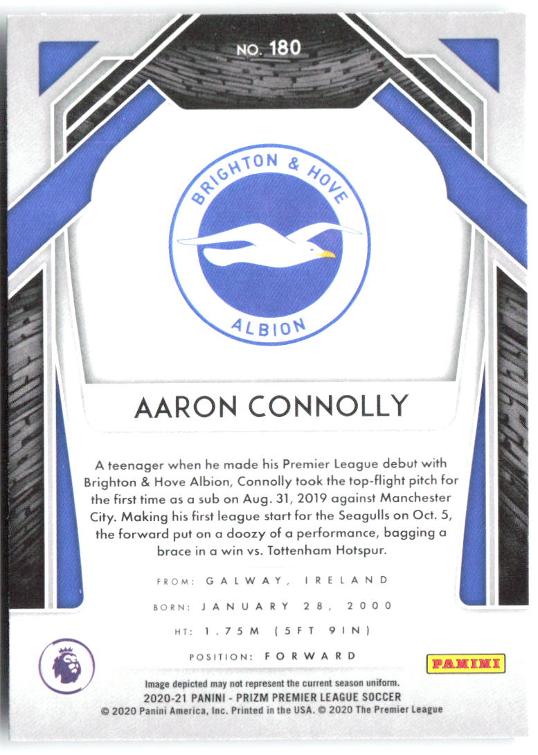 Aaron Connolly Panini Prizm Premier League 180 2020-21 Brighton & Hove Albion