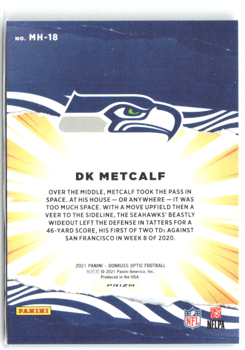 DK Metcalf Donruss Optic - My House! MH-18 2021 Seattle Seahawks