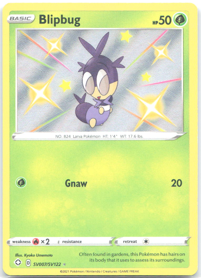 Blipbug Shiny Holo Rare Shining Fates: Shiny Vault SV007/SV122 NM Kyoko Umemoto