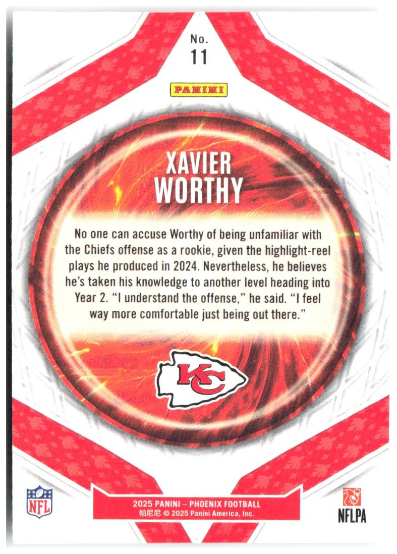 Xavier Worthy Panini Phoenix - Paragon 11 2025 Kansas City Chiefs