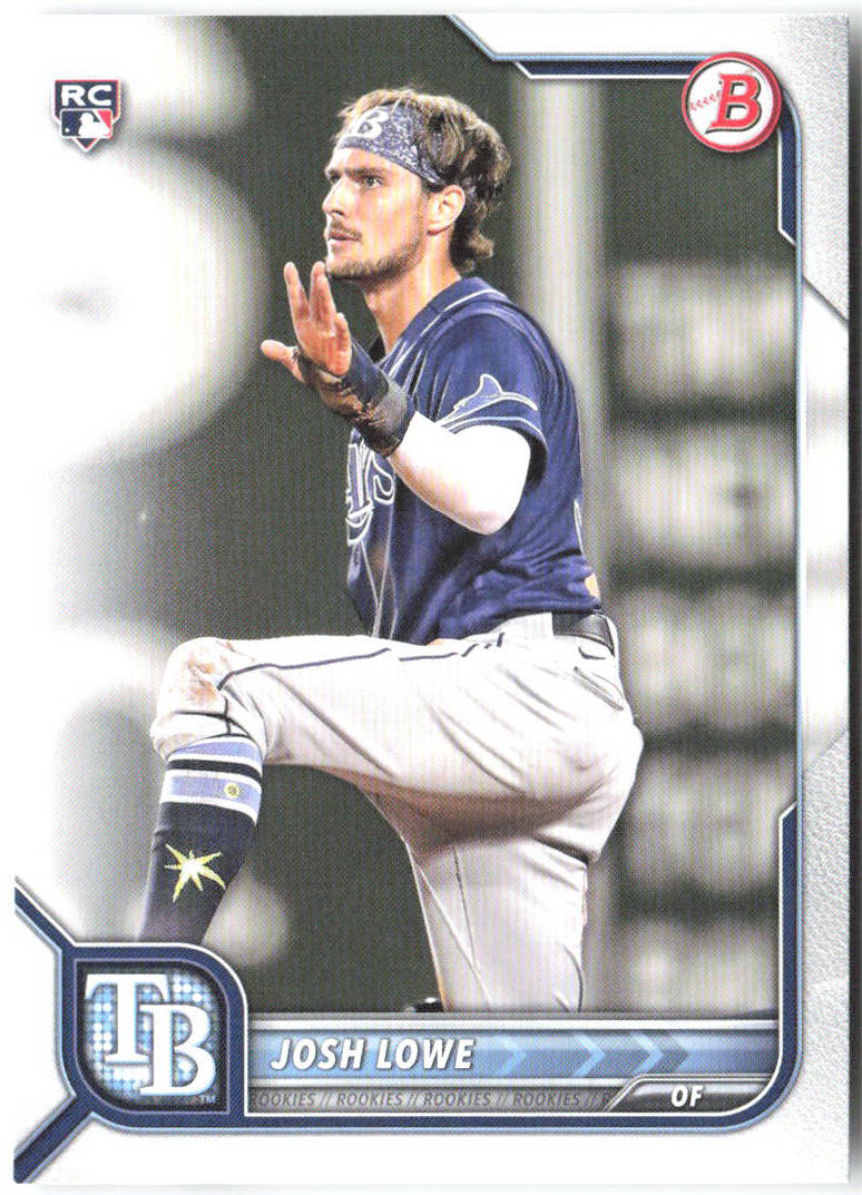 Josh Lowe Bowman 33 2022 Tampa Bay Rays RC