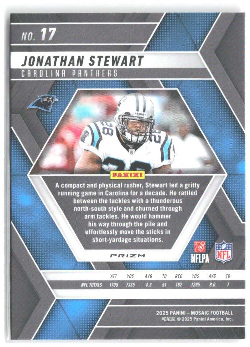 Jonathan Stewart Panini Mosaic - Red Scope 17 2025 Carolina Panthers