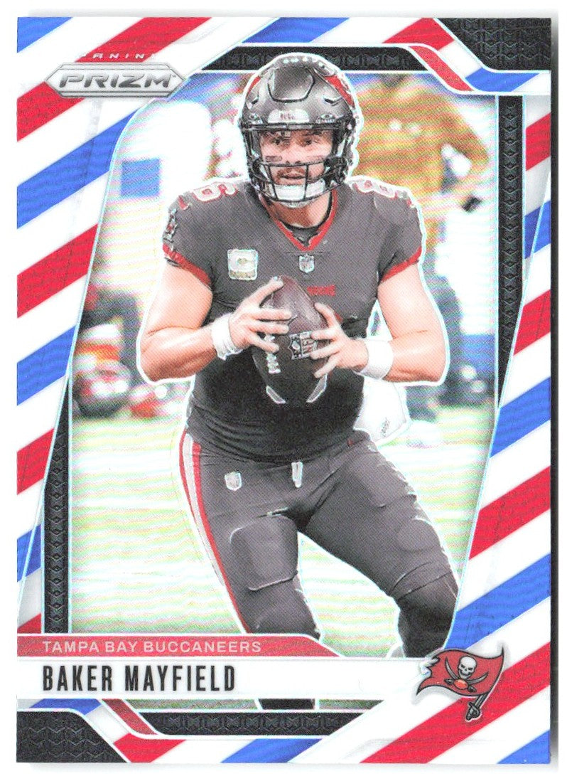 Baker Mayfield Panini Prizm - Red White and Blue 268 2024 Tampa Bay Buccaneers