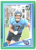 Chimere Dike Donruss - Press Proofs Green 387 2025 Tennessee Titans