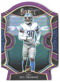 Jeff Okudah Panini Select - Purple Prizm Die Cut 86 2020 Detroit Lions