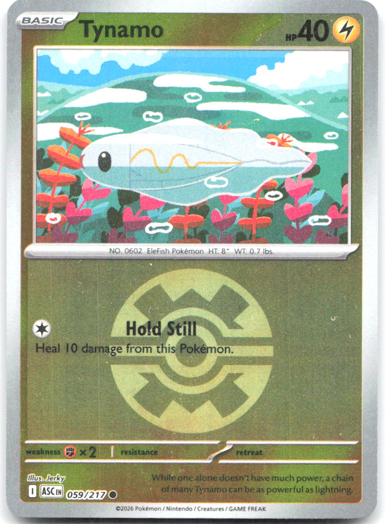 Tynamo Quick Ball Reverse Holo Common ME Ascended Heroes 059/217 NM Jerky