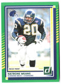 Natrone Means Donruss - Press Proofs Green 288 2025 San Diego Chargers