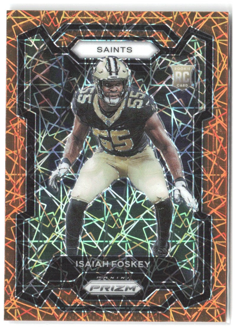 Isaiah Foskey Panini Prizm - Lazer 373 2023 New Orleans Saints