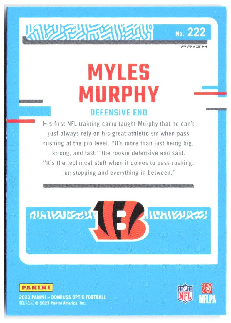 Myles Murphy Donruss Optic - Purple Shock 222 2023 Cincinnati Bengals