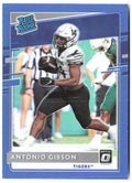 Antonio Gibson Chronicles Draft Picks - Donruss Optic Rated Rookies Blue 25 2020