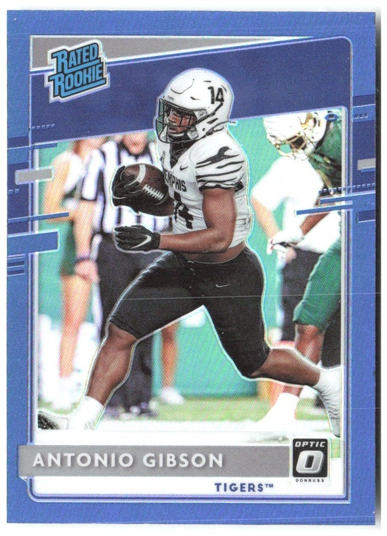 Antonio Gibson Chronicles Draft Picks - Donruss Optic Rated Rookies Blue 25 2020