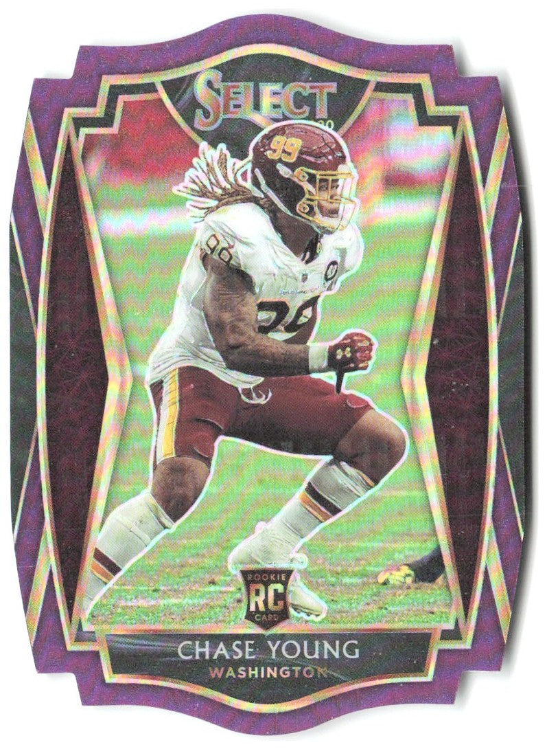Chase Young Panini Select Purple Prizm Die Cut 164 2020 Washington Football Team