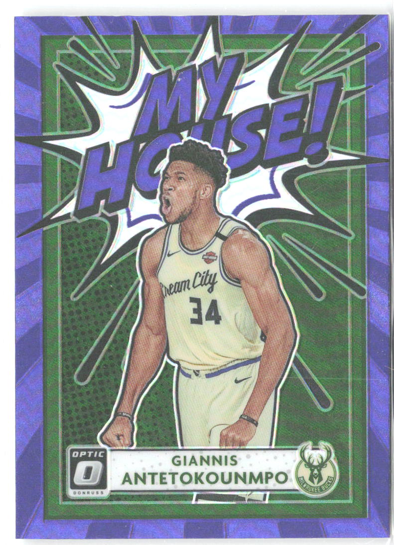 Giannis Antetokounmpo Donruss Optic - My House Purple 2 2020-21 Milwaukee Bucks
