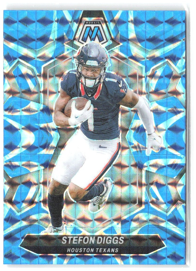Stefon Diggs Panini Mosaic - Mosaic Reactive Blue 87 2024 Houston Texans