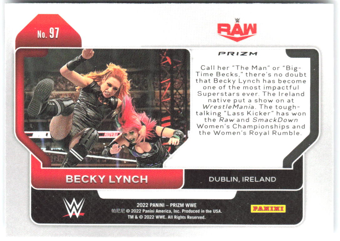 Becky Lynch Panini Prizm WWE Silver 97 2022