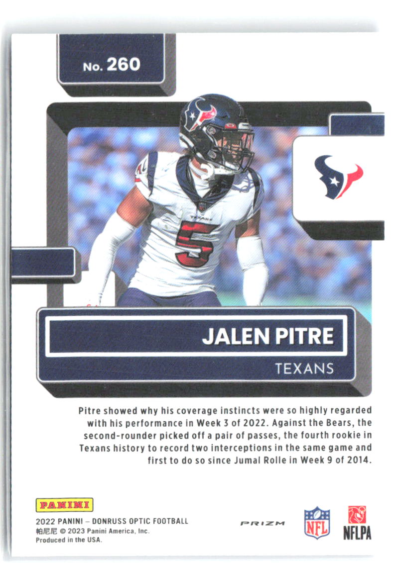 Jalen Pitre Donruss Optic - Purple Shock 260 2022 Houston Texans