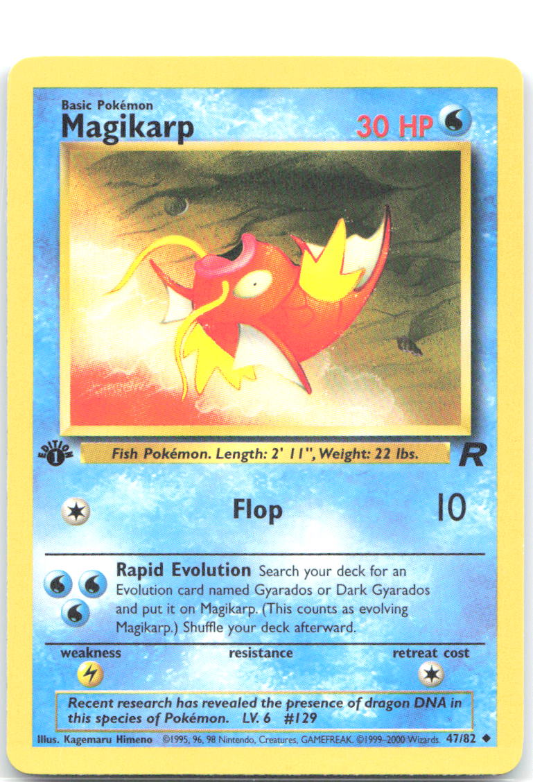 Magikarp 1st Edition Uncommon Team Rocket 47/82 NM Kagemaru Himeno