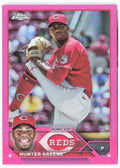 Hunter Greene Topps Chrome - Pink Refractors 40 2023 Cincinnati Reds