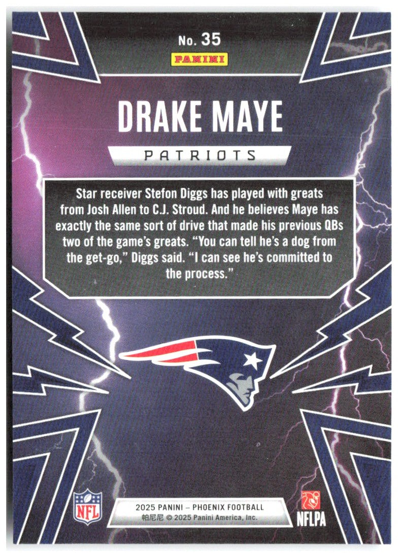 Drake Maye Panini Phoenix - Thunderbirds 35 2025 New England Patriots