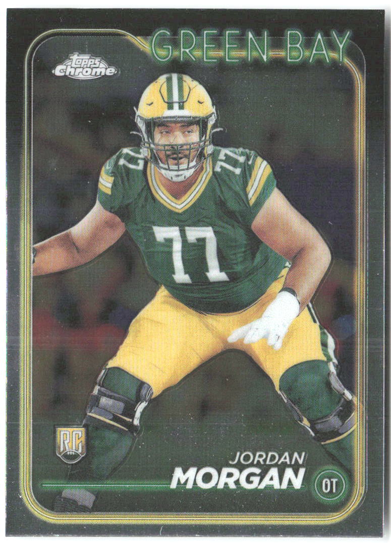 Jordan Morgan Topps Chrome 298 2024 Green Bay Packers RC