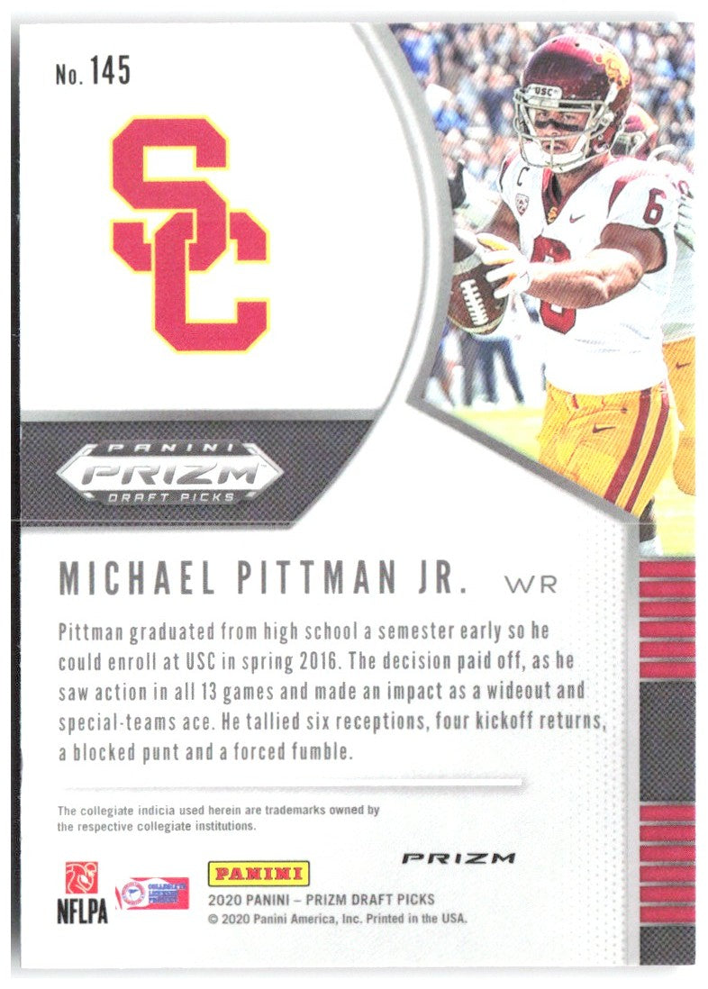Michael Pittman Jr. Panini Prizm Draft Picks - Prizms Red 145 2020 USC Trojans