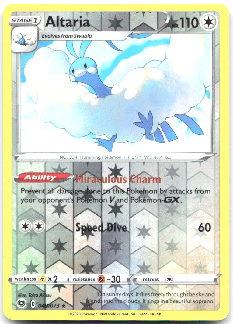 Altaria Reverse Holo Holo Rare Champion's Path 49/73 NM Taira Akitsu