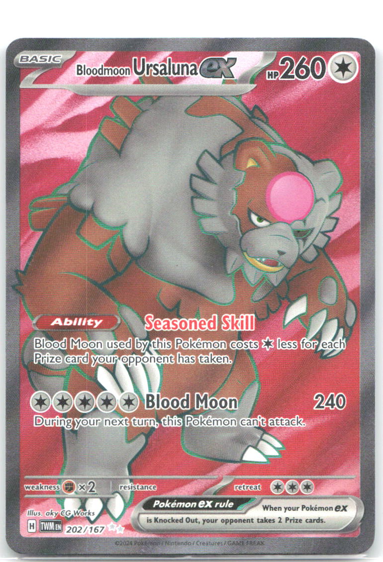 Bloodmoon Ursaluna ex Holo Ultra Rare SV06: Twilight Masquerade 202/167 NM oky CG Works